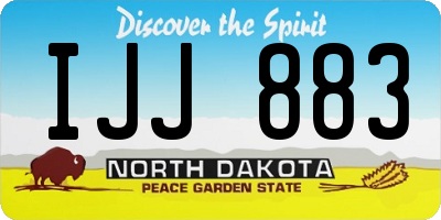 ND license plate IJJ883