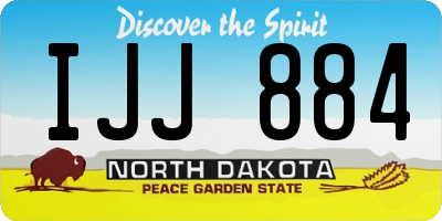 ND license plate IJJ884