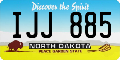 ND license plate IJJ885
