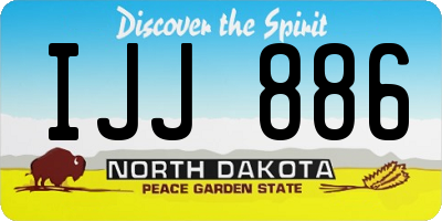 ND license plate IJJ886