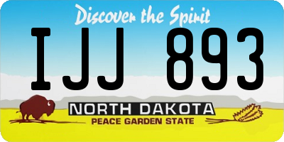 ND license plate IJJ893
