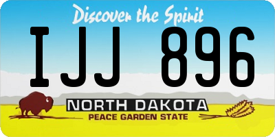 ND license plate IJJ896