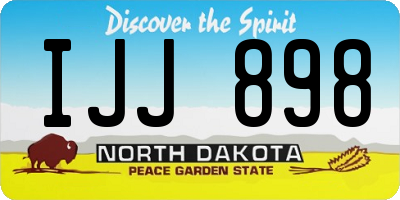 ND license plate IJJ898