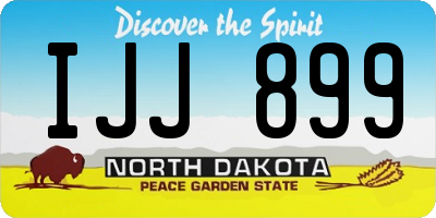 ND license plate IJJ899