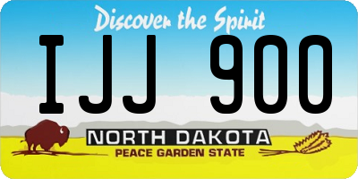 ND license plate IJJ900