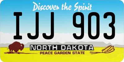 ND license plate IJJ903