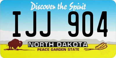 ND license plate IJJ904