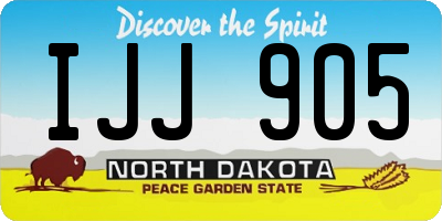 ND license plate IJJ905