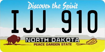 ND license plate IJJ910