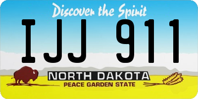 ND license plate IJJ911
