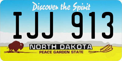 ND license plate IJJ913