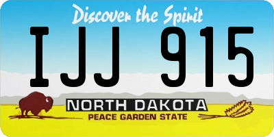 ND license plate IJJ915