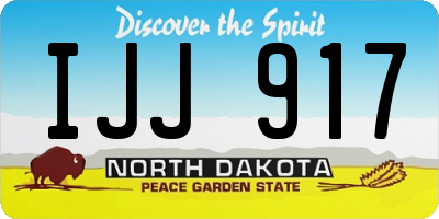 ND license plate IJJ917