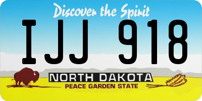 ND license plate IJJ918