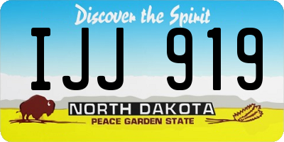 ND license plate IJJ919
