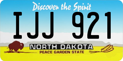 ND license plate IJJ921