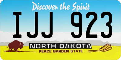 ND license plate IJJ923