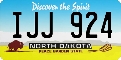 ND license plate IJJ924