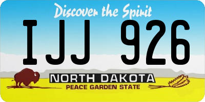 ND license plate IJJ926