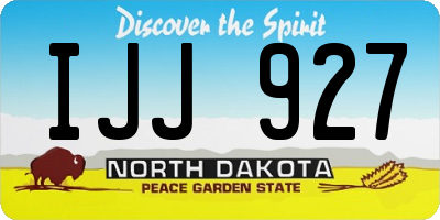 ND license plate IJJ927