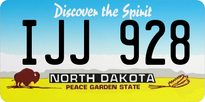 ND license plate IJJ928