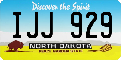 ND license plate IJJ929