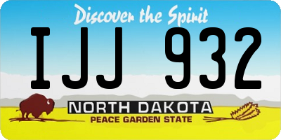 ND license plate IJJ932