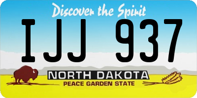 ND license plate IJJ937