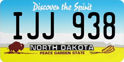 ND license plate IJJ938