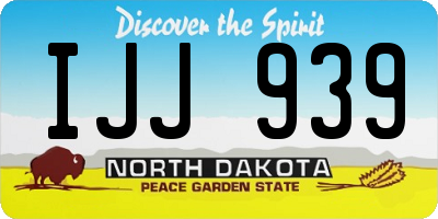 ND license plate IJJ939