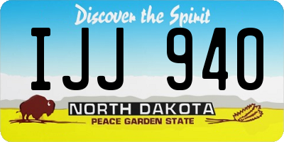 ND license plate IJJ940