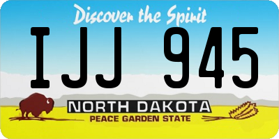 ND license plate IJJ945