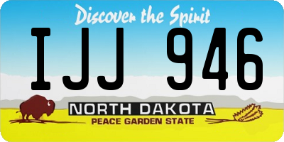 ND license plate IJJ946