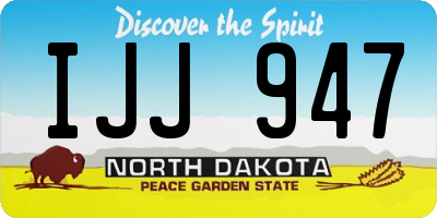 ND license plate IJJ947