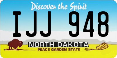 ND license plate IJJ948