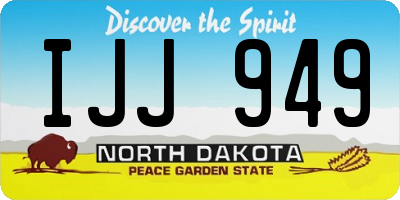 ND license plate IJJ949