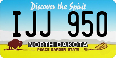 ND license plate IJJ950