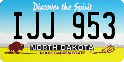 ND license plate IJJ953