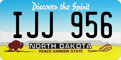 ND license plate IJJ956