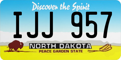 ND license plate IJJ957