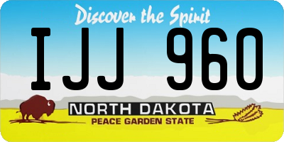 ND license plate IJJ960