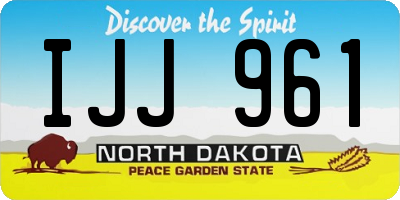 ND license plate IJJ961