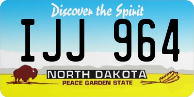 ND license plate IJJ964