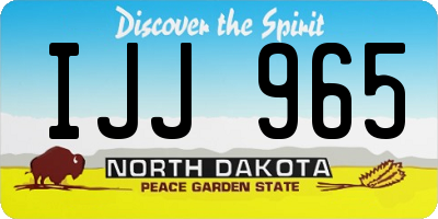 ND license plate IJJ965