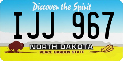 ND license plate IJJ967