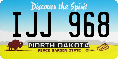 ND license plate IJJ968
