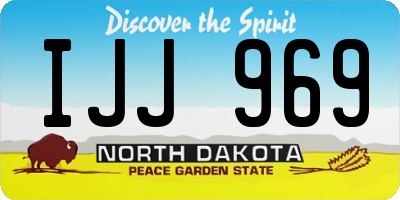 ND license plate IJJ969