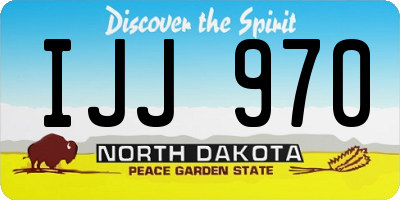 ND license plate IJJ970