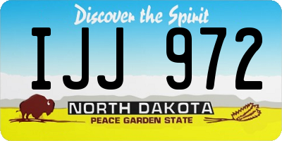 ND license plate IJJ972