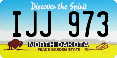 ND license plate IJJ973